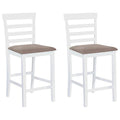 Bancos de bar 2 pcs tecido branco — foto 1