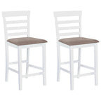 Bancos de bar 2 pcs tecido branco — foto 1