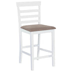Bancos de bar 2 pcs tecido branco — foto 2