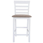 Bancos de bar 2 pcs tecido branco — foto 3