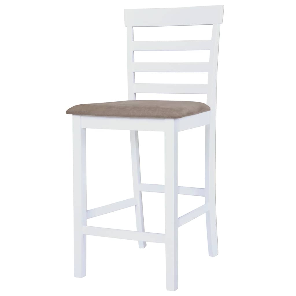 Bancos de bar 2 pcs tecido branco — foto 4
