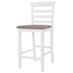 Bancos de bar 2 pcs tecido branco — foto 4