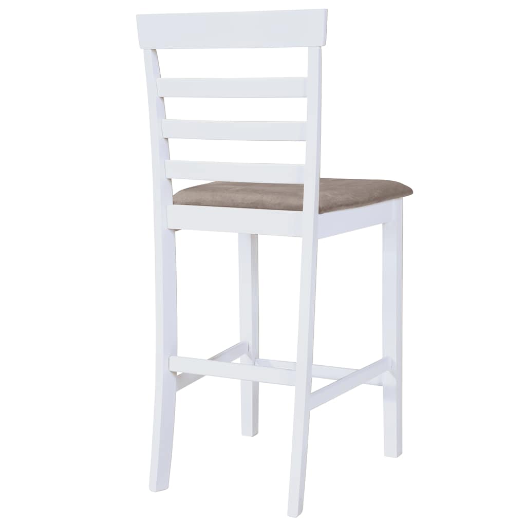 Bancos de bar 2 pcs tecido branco — foto 5