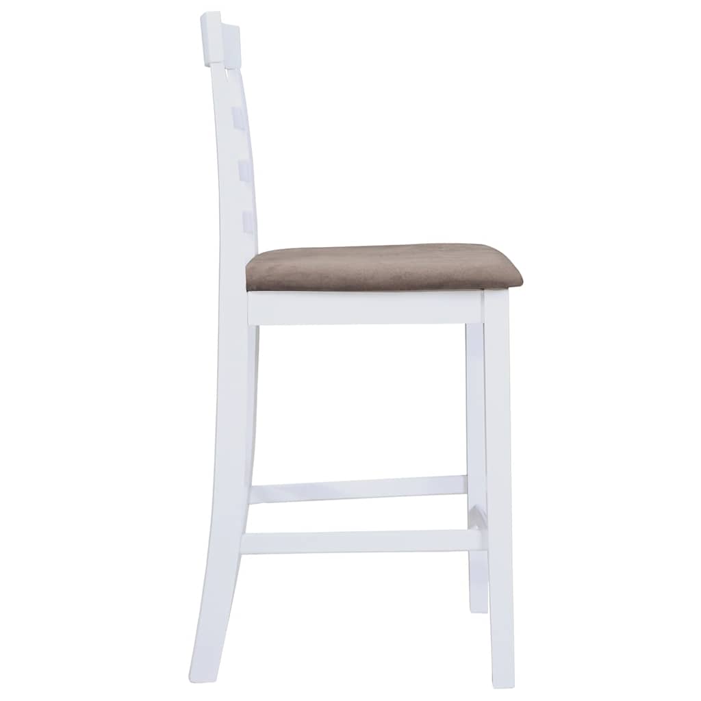 Bancos de bar 2 pcs tecido branco — foto 6