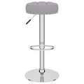 Bancos de bar 2 pcs tecido cinzento — foto 2
