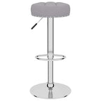 Bancos de bar 2 pcs tecido cinzento — foto 2
