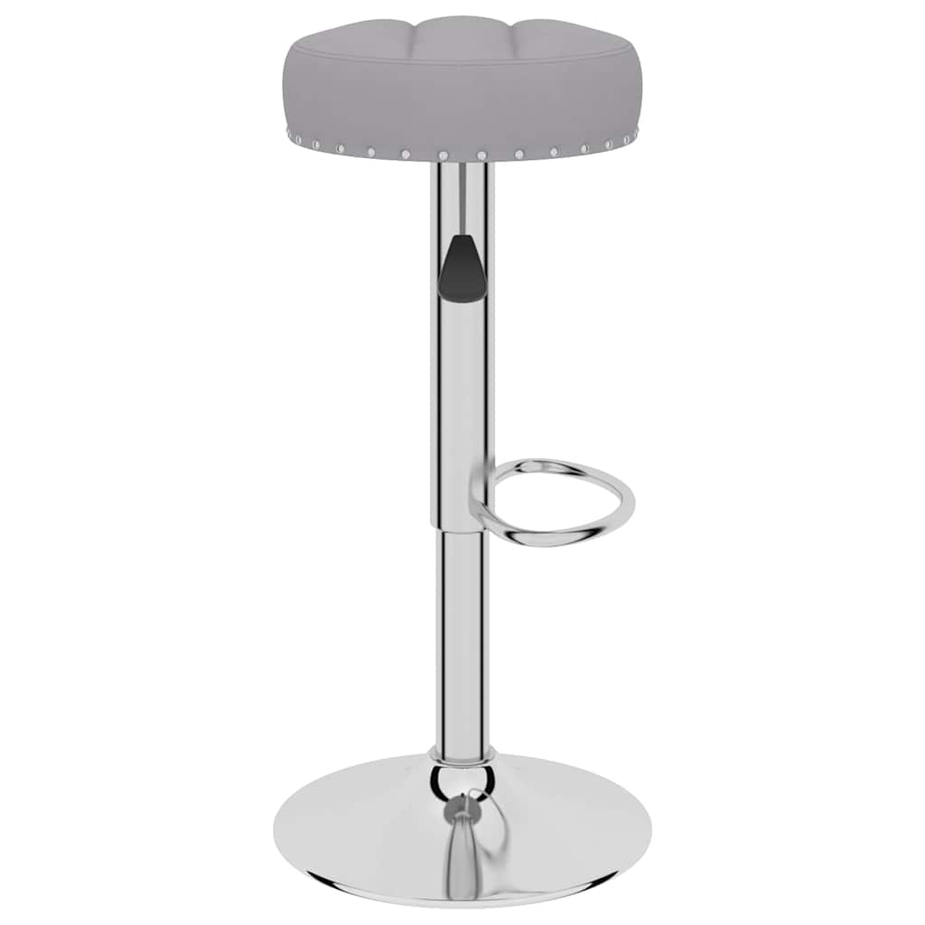 Bancos de bar 2 pcs tecido cinzento — foto 3