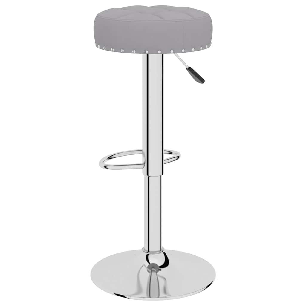 Bancos de bar 2 pcs tecido cinzento — foto 4
