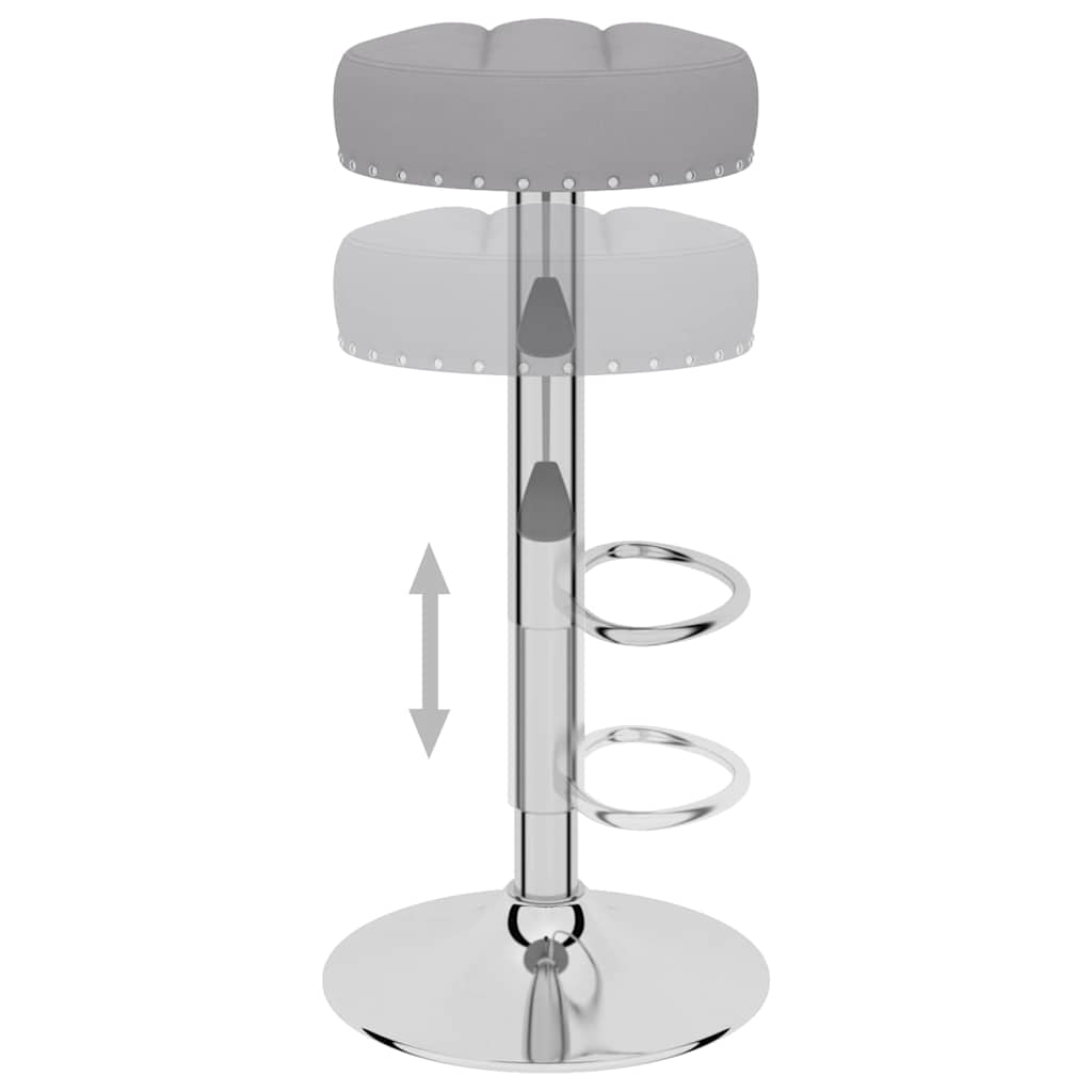 Bancos de bar 2 pcs tecido cinzento — foto 6