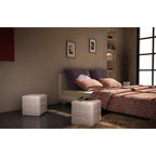 Bancos em cubo 2 pcs branco — foto 1