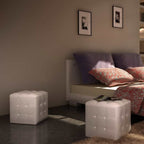Bancos em cubo 2 pcs branco — foto 2