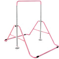 Barra de Ginástica Ajustável com Estrutura Triangular para Crianças Rosa — foto 2