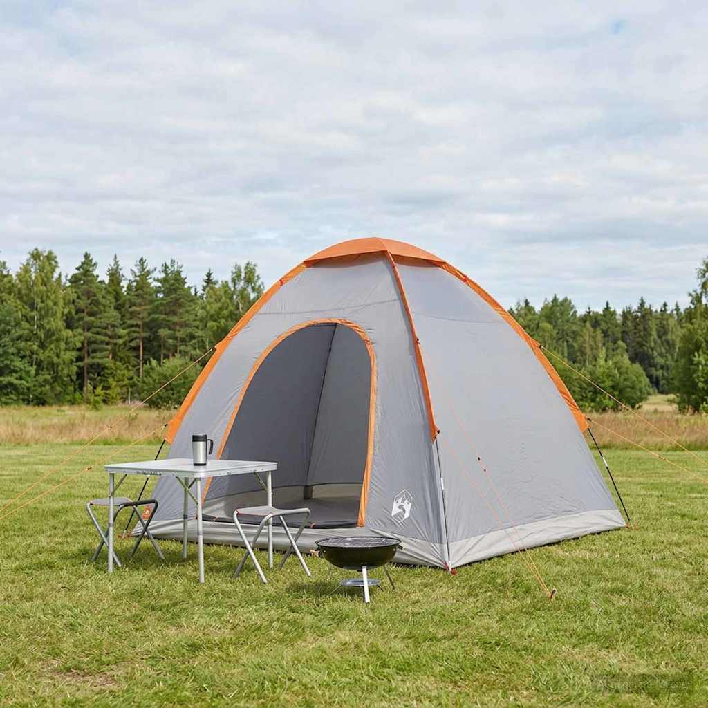 Barraca de Camping 2 pessoa Cinzento e Laranja — foto 1