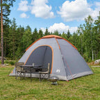 Barraca de Camping 6 pessoa Cinzento e Laranja — foto 1