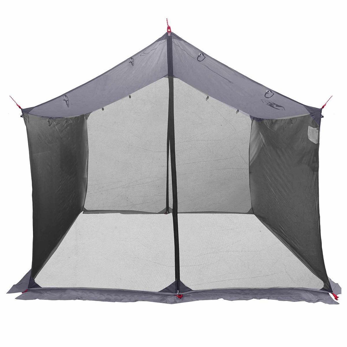 Barraca de Camping com Paredes de Malha Cinzento e Laranja — foto 4