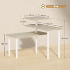 Estante de Cozinha de 3 Níveis Estante de Cozinha com 3 Prateleiras Giratórias Estrutura de Metal e Design em Degraus para Sala de Jantar Sala de Estar 40x18x36,5 cm Madeira — foto 3