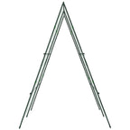 Treliça de Jardim Triangular Suporte para Plantas Trepadeiras com Estrutura em Aço para Frutas Legumes Flores e Decoração para Exterior Pátio Varanda 180x100x180 cm Verde — foto 7