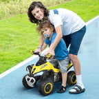 Quadriciclo para Crianças acima de 18 Meses Carro Andador Infantil com Função de Luzes e Música Desenho Inovador Carga 20kg 67,5x38x44cm Amarelo — foto 2