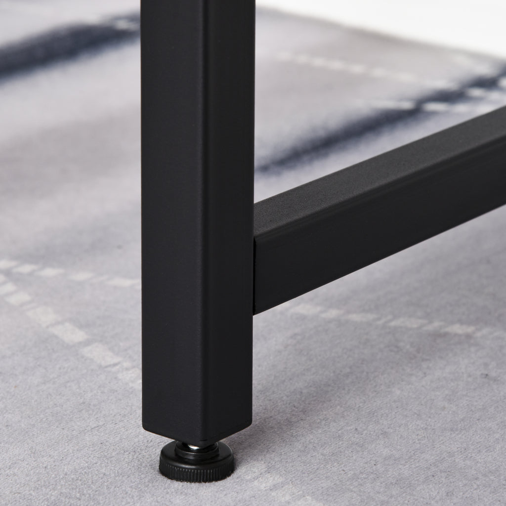Secdretária Mesa de Computador com Pés Ajustáveis e Estrutura em Aço Secretária Estilo Moderno Capacidade de Carga 70 kg 120x60x73 cm Marrom Escuro e Preto — foto 6