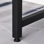 Secdretária Mesa de Computador com Pés Ajustáveis e Estrutura em Aço Secretária Estilo Moderno Capacidade de Carga 70 kg 120x60x73 cm Marrom Escuro e Preto — foto 6