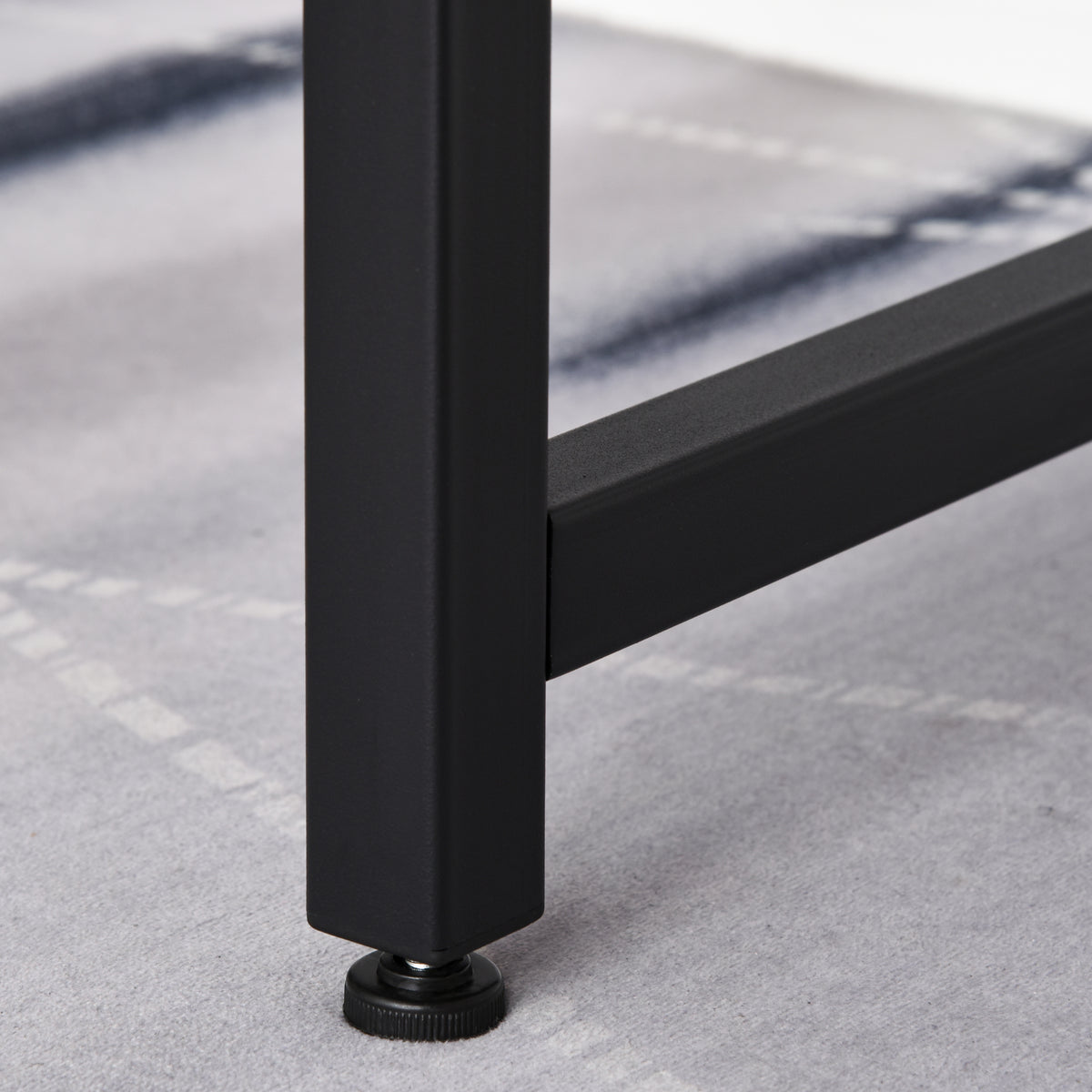 Secdretária Mesa de Computador com Pés Ajustáveis e Estrutura em Aço Secretária Estilo Moderno Capacidade de Carga 70 kg 120x60x73 cm Marrom Escuro e Preto — foto 6