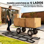 Carrinho de Jardim com Rodas Grandes, Carga até 300 kg, Carrinho de Mão com Punho Ajustável e Bolsa Impermeável Removível, Transporte Todo-o-Terreno, Compras, Camping, Preto — foto 4