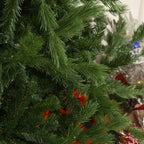 Árvore Artificial de Natal com Base Dobrável 696 Galhos PE Tridente e PVC Individual Árvore de Natal Decorativa Exterior Interior Ø90x180 Verde — foto 9