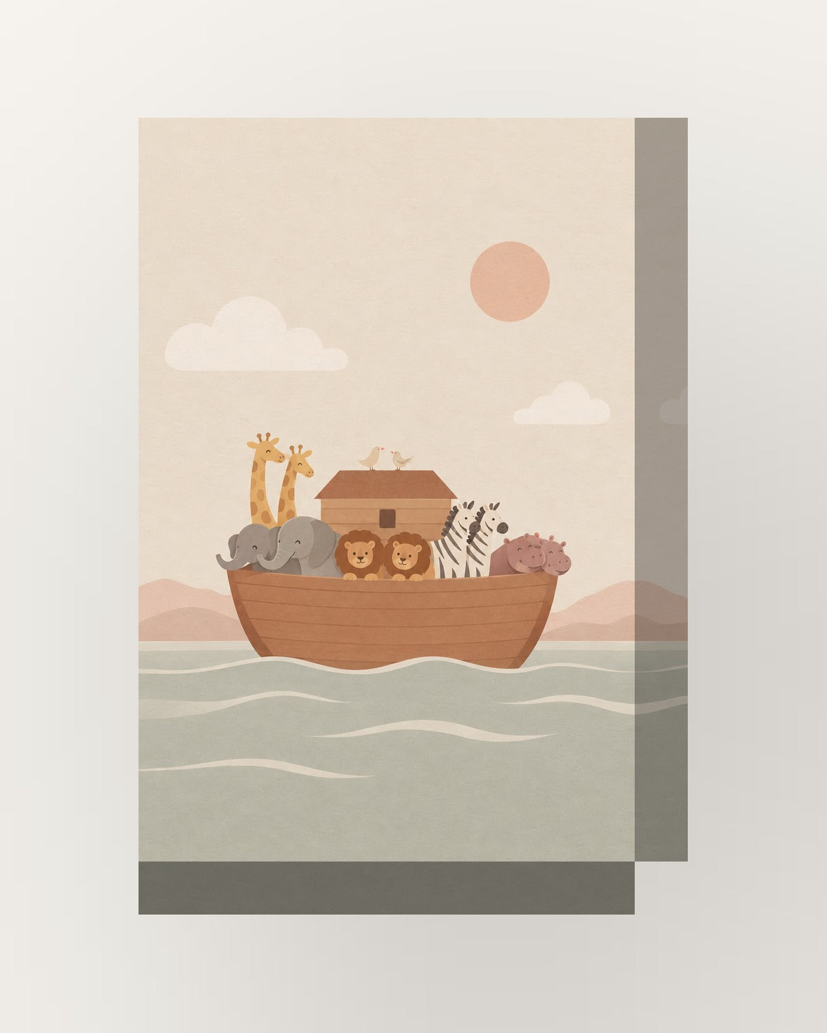 Arca de Noé · Minimalista · quadro bebé — acabamento:thick