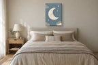 Lua e estrelas · Minimalista · quadro bebé — bebe-lua-e-estrelas-minimal_ver_50x70_quarto