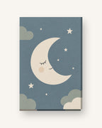 Lua e estrelas · Minimalista · quadro bebé — bebe-lua-e-estrelas-minimal_ver_cartao