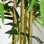 Bambu Artificial 150cm com Vaso Decorativo Planta Sintética Realística Ø18x150 cm Verde — foto 7