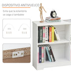Estante de madeira de4 compartimentos com prateleiras ajustáveis ​​para arquivos 118,2x29,5x76,5 cm — foto 5