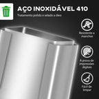 Balde de Lixo de Cozinha com 2 Compartimentos 2x30L Cubo de Lixo de Aço Inoxidável com Pedal Fechamento Suave e Cubo Amovível para Escritório Cozinha Prata — foto 5