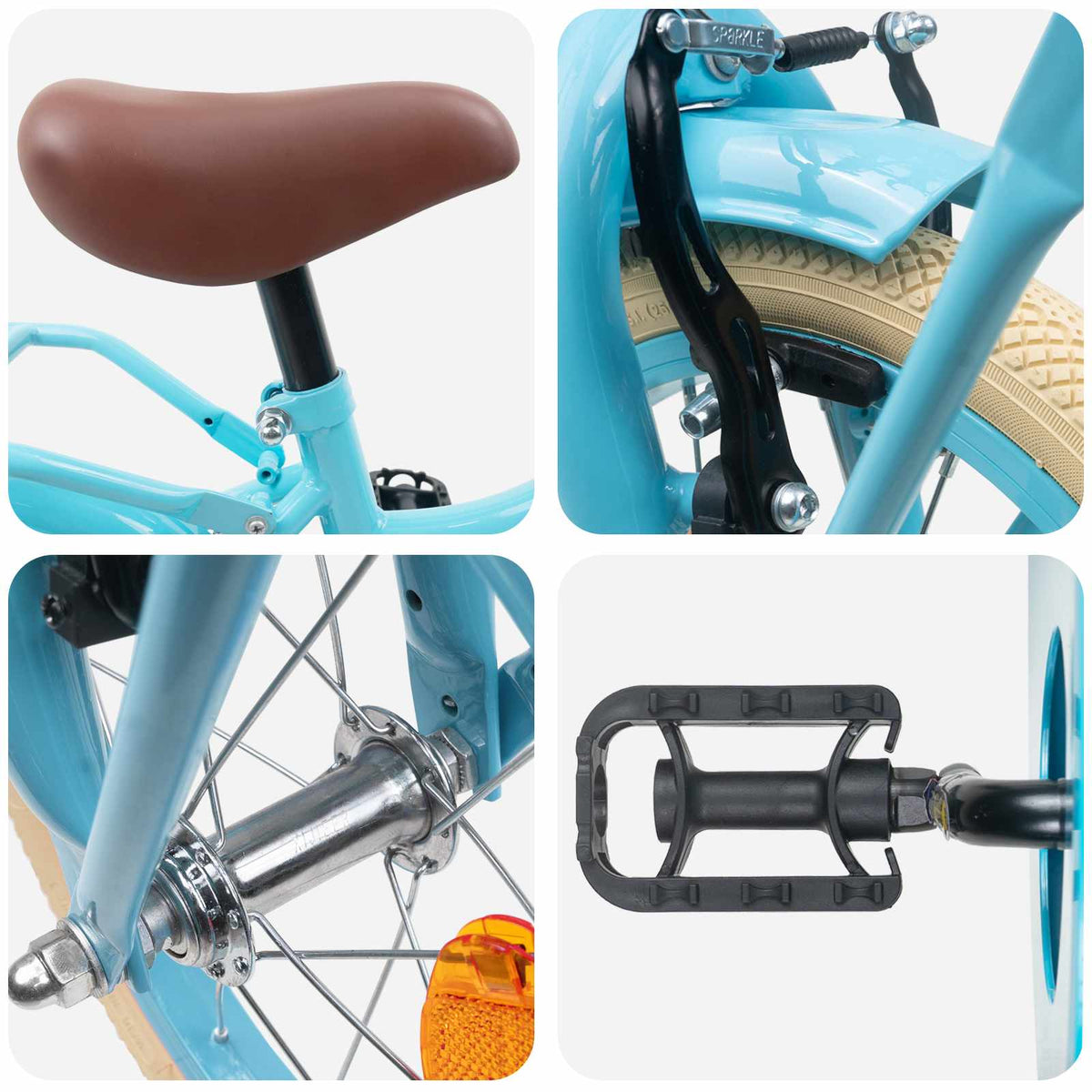 Bicicleta Infantil 12 Polegadas para 2-4 anos Azul-Claro — foto 4