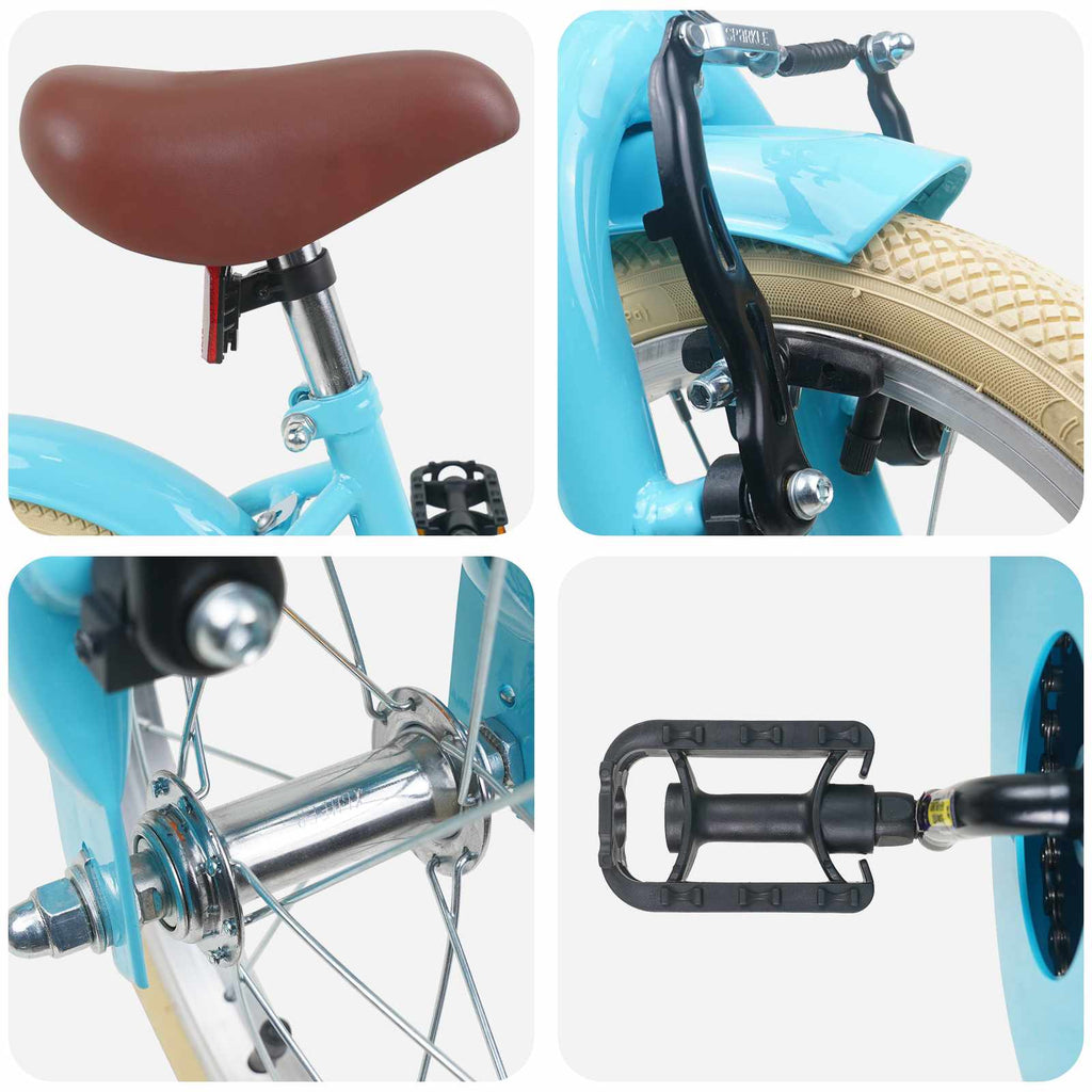 Bicicleta Infantil 12 Polegadas para 2-4 anos Azul-Claro — foto 4