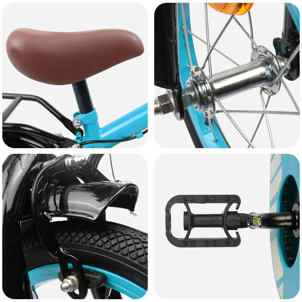 Bicicleta Infantil 12 Polegadas para 2-4 anos Azul-Claro — foto 4