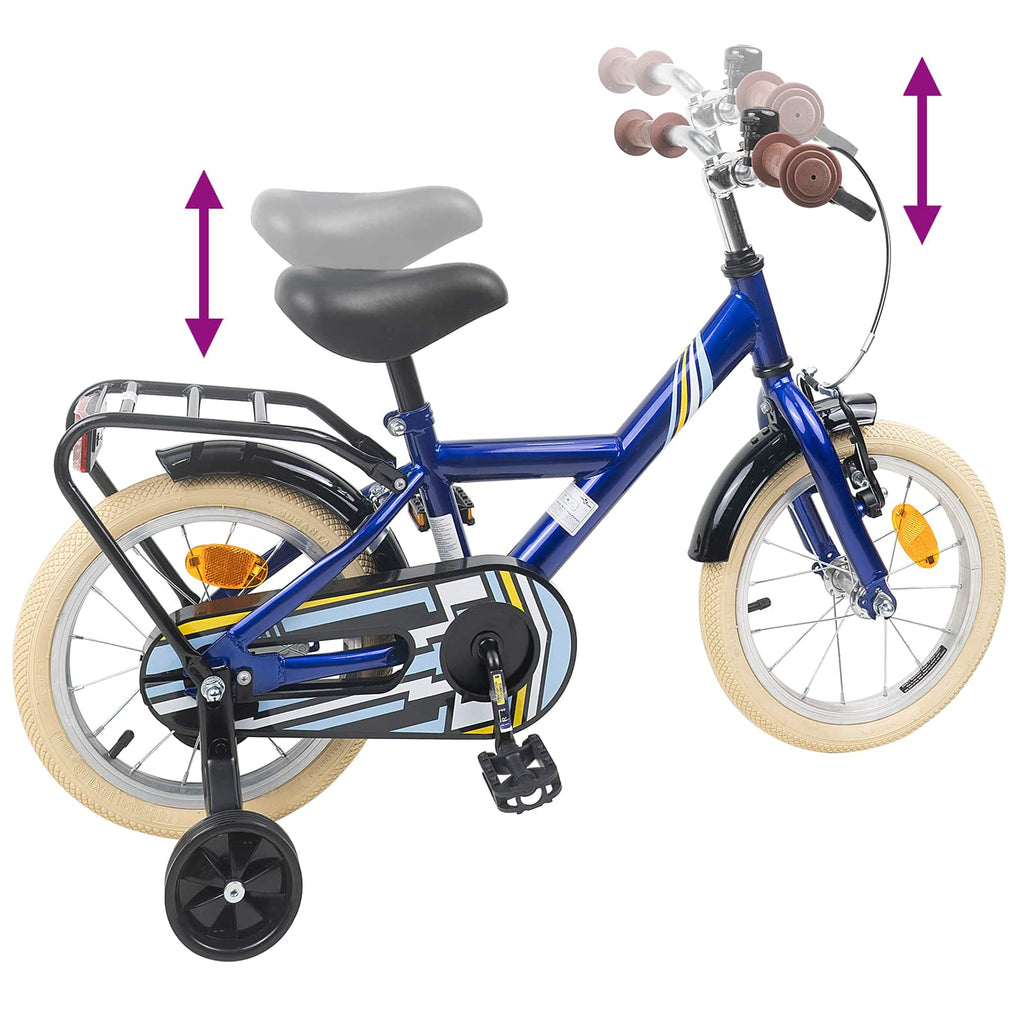 Bicicleta Infantil 12 Polegadas para 2-4 anos Azul Escuro — foto 7