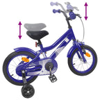 Bicicleta Infantil 12 Polegadas para 2-4 anos Azul Escuro — foto 7
