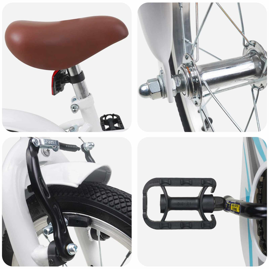 Bicicleta Infantil 12 Polegadas para 2-4 anos Branco — foto 4