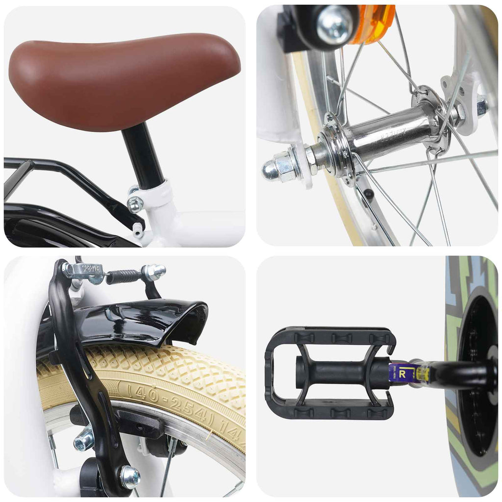 Bicicleta Infantil 12 Polegadas para 2-4 anos Branco — foto 4