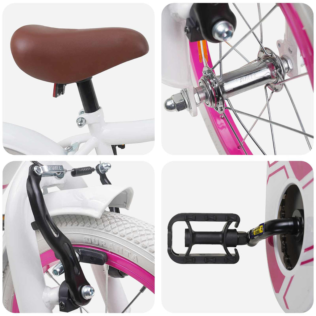 Bicicleta Infantil 12 Polegadas para 2-4 anos Branco — foto 4