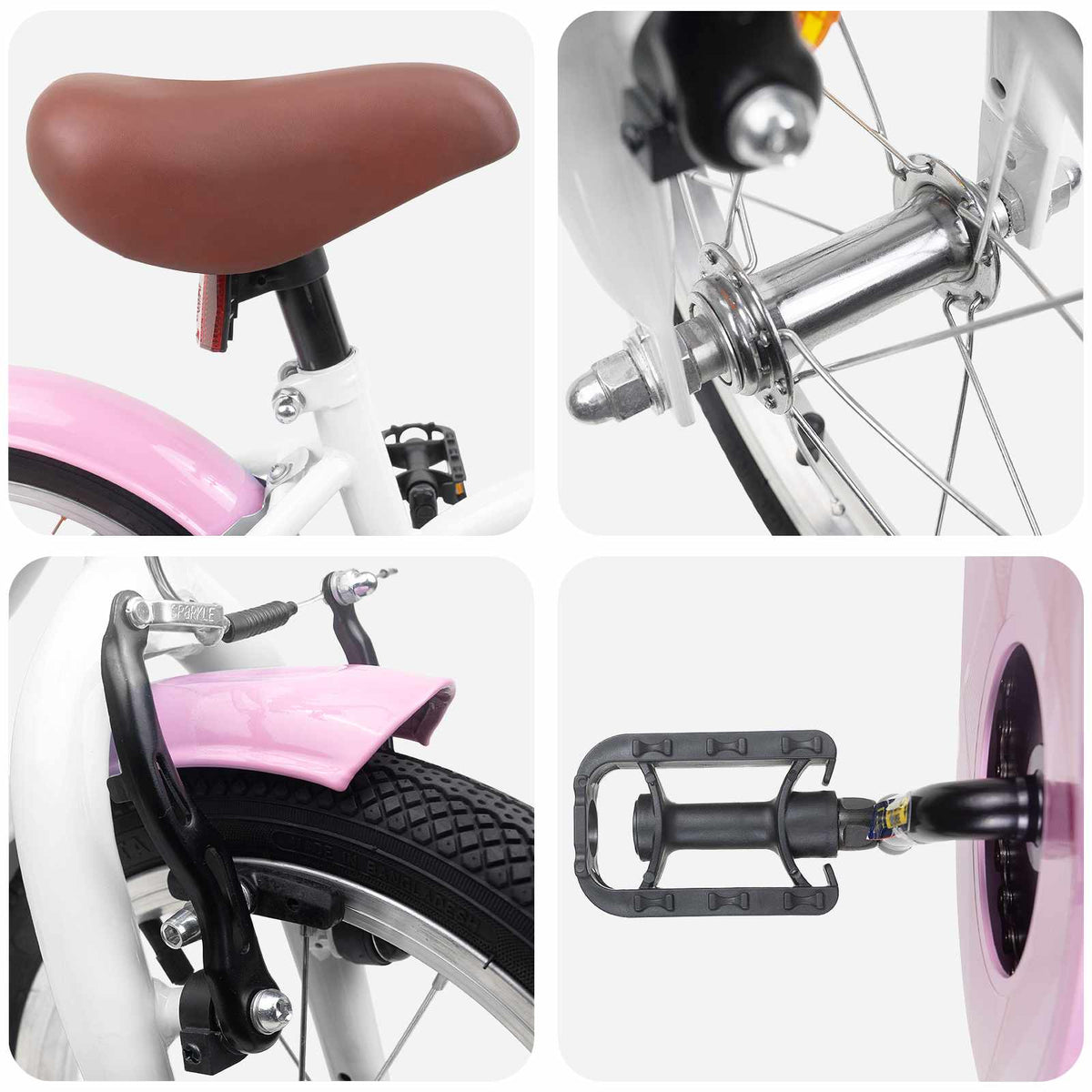 Bicicleta Infantil 12 Polegadas para 2-4 anos Branco — foto 4