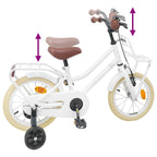 Bicicleta Infantil 12 Polegadas para 2-4 anos Branco — foto 7