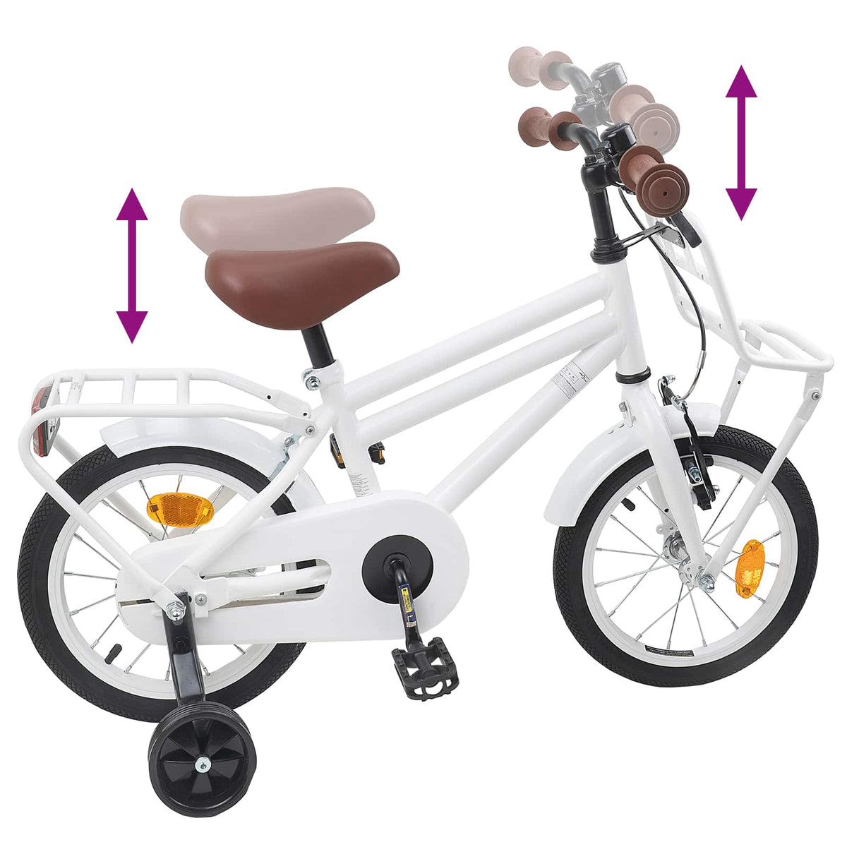 Bicicleta Infantil 12 Polegadas para 2-4 anos Branco — foto 7