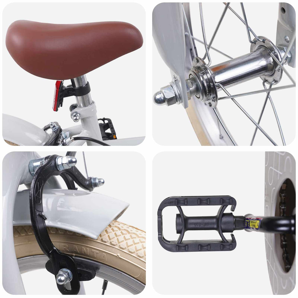 Bicicleta Infantil 12 Polegadas para 2-4 anos Cinzento-claro — foto 4