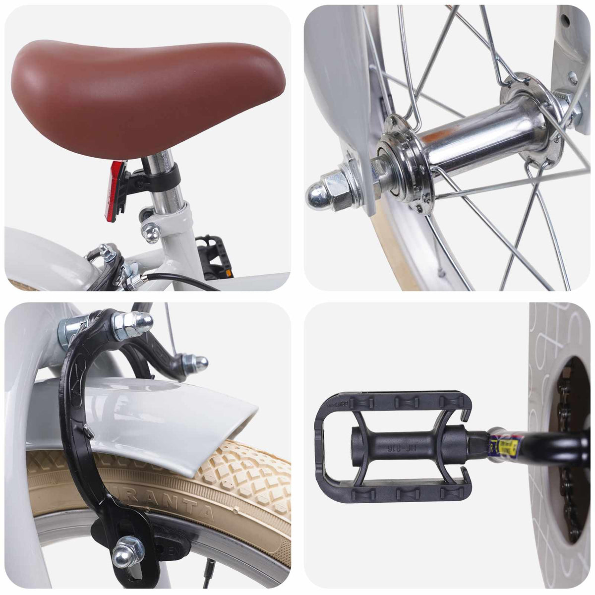 Bicicleta Infantil 12 Polegadas para 2-4 anos Cinzento-claro — foto 4