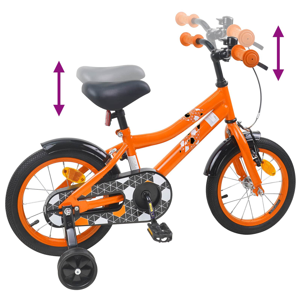 Bicicleta Infantil 12 Polegadas para 2-4 anos Laranja — foto 7