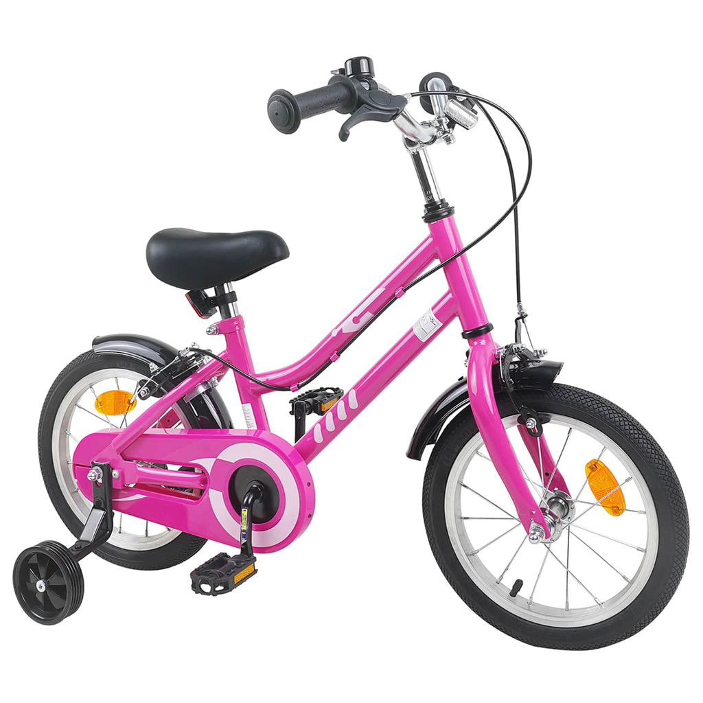 Bicicleta Infantil 12 Polegadas para 2-4 anos Preto Rosa — foto 2