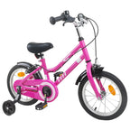 Bicicleta Infantil 12 Polegadas para 2-4 anos Preto Rosa — foto 2