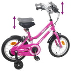 Bicicleta Infantil 12 Polegadas para 2-4 anos Preto Rosa — foto 7